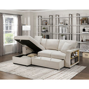 9630BE*2LC2R (2) Sectional with Left Chaise, Pull-out Bed and Hidden Storage, Charging Ports - 9630BE*2LC2R