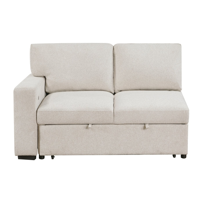 9630BE*32LRC (3)Sectional with Right Chaise, Pull-out Bed, Hidden Storages and Shelves, Charging Ports - 9630BE*32LRC