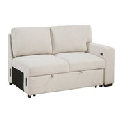 9630BE*3LC2R (3)Sectional with Left Chaise, Pull-out Bed, Hidden Storages  and Shelves, Charging Ports - 9630BE*3LC2R