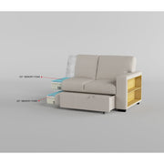 9630BE*3LC2R (3)Sectional with Left Chaise, Pull-out Bed, Hidden Storages  and Shelves, Charging Ports - 9630BE*3LC2R