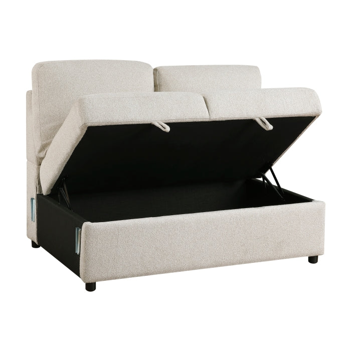9630BE*42LRC (4)Sectional with Right Chaise, Pull-out Bed, Hidden Storages and Shelves, Charging Ports - 9630BE*42LRC