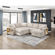 9630BE*42LRC (4)Sectional with Right Chaise, Pull-out Bed, Hidden Storages and Shelves, Charging Ports - 9630BE*42LRC