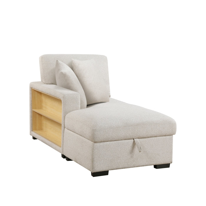 9630BE*4LC2R (4)Sectional with Left Chaise, Pull-out Bed, Hidden Storages and Shelves, Charging Ports - 9630BE*4LC2R