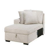 9630BE*4LC2R (4)Sectional with Left Chaise, Pull-out Bed, Hidden Storages and Shelves, Charging Ports - 9630BE*4LC2R