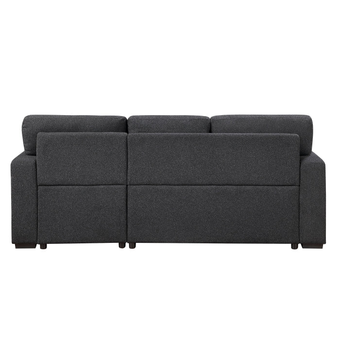 9630BK*22LRC (2)Sectional with Right Chaise, Pull-out Bed, Hidden Storage and Shelves, Charging Ports - 9630BK*22LRC