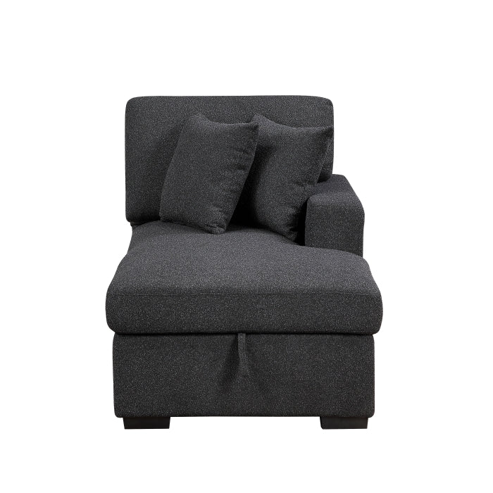 9630BK*22LRC (2)Sectional with Right Chaise, Pull-out Bed, Hidden Storage and Shelves, Charging Ports - 9630BK*22LRC