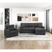 9630BK*22LRC (2)Sectional with Right Chaise, Pull-out Bed, Hidden Storage and Shelves, Charging Ports - 9630BK*22LRC
