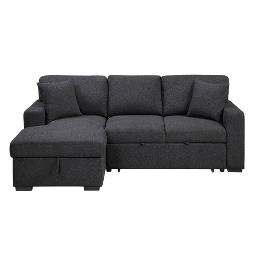9630BK*2LC2R (2) Sectional with Left Chaise, Pull-out Bed and Hidden Storage, Charging Ports - 9630BK*2LC2R
