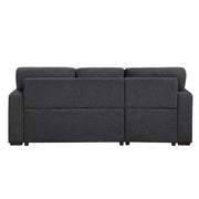 9630BK*2LC2R (2) Sectional with Left Chaise, Pull-out Bed and Hidden Storage, Charging Ports - 9630BK*2LC2R