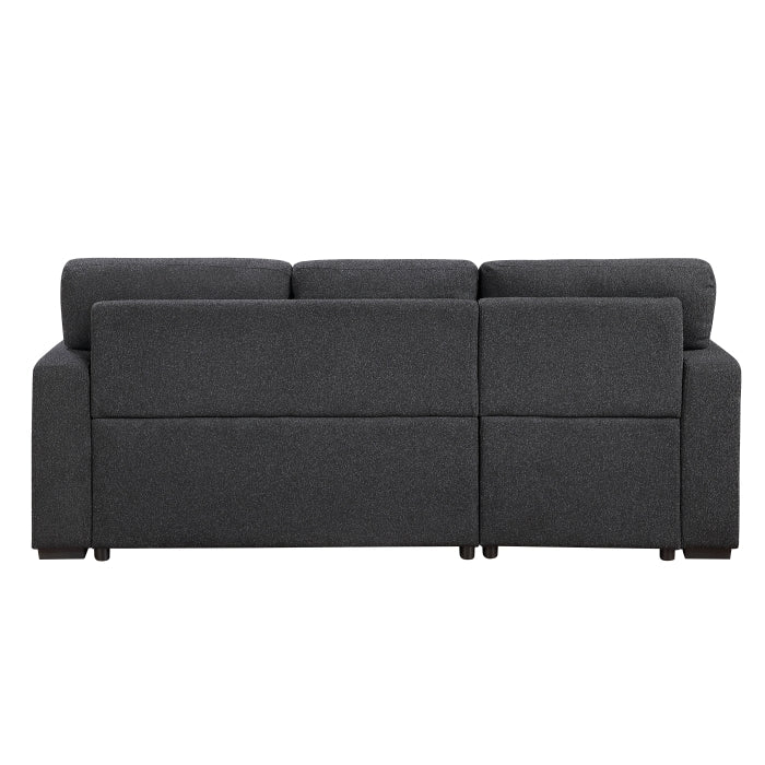 9630BK*2LC2R (2) Sectional with Left Chaise, Pull-out Bed and Hidden Storage, Charging Ports - 9630BK*2LC2R