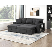 9630BK*2LC2R (2) Sectional with Left Chaise, Pull-out Bed and Hidden Storage, Charging Ports - 9630BK*2LC2R
