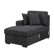 9630BK*3LC2R (3)Sectional with Left Chaise, Pull-out Bed, Hidden Storages  and Shelves, Charging Ports - 9630BK*3LC2R