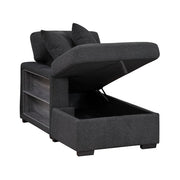 9630BK*3LC2R (3)Sectional with Left Chaise, Pull-out Bed, Hidden Storages  and Shelves, Charging Ports - 9630BK*3LC2R