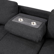 9630BK*4LC2R (4)Sectional with Left Chaise, Pull-out Bed, Hidden Storages and Shelves, Charging Ports - 9630BK*4LC2R