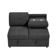 9630BK*4LC2R (4)Sectional with Left Chaise, Pull-out Bed, Hidden Storages and Shelves, Charging Ports - 9630BK*4LC2R