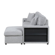 9630GY*22LRC (2)Sectional with Right Chaise, Pull-out Bed, Hidden Storage and Shelves, Charging Ports - 9630GY*22LRC