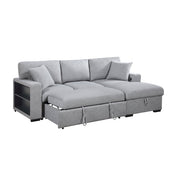 9630GY*22LRC (2)Sectional with Right Chaise, Pull-out Bed, Hidden Storage and Shelves, Charging Ports - 9630GY*22LRC