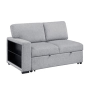 9630GY*22LRC (2)Sectional with Right Chaise, Pull-out Bed, Hidden Storage and Shelves, Charging Ports - 9630GY*22LRC