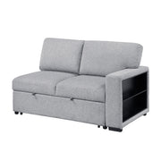 9630GY*2LC2R (2)Sectional with Left Chaise, Pull-out Bed, Hidden Storages and Shelves, Charging Ports - 9630GY*2LC2R