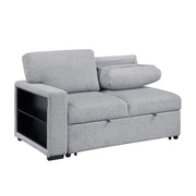 9630GY*32LRC (3)Sectional with Right Chaise, Pull-out Bed, Hidden Storages and Shelves, Charging Ports - 9630GY*32LRC