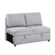 9630GY*4LC2R (4)Sectional with Left Chaise, Pull-out Bed, Hidden Storages  and Shelves, Charging Ports - 9630GY*4LC2R