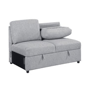 9630GY*4LC2R (4)Sectional with Left Chaise, Pull-out Bed, Hidden Storages  and Shelves, Charging Ports - 9630GY*4LC2R