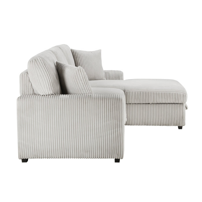 9633MNB*22LRC (2)2-Piece Sectional with Pull-out Bed and Right Chaise with Hidden Storage - 9633MNB*22LRC