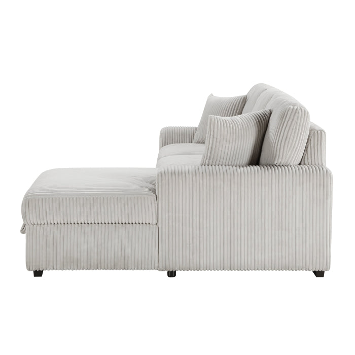9633MNB*22LRC (2)2-Piece Sectional with Pull-out Bed and Right Chaise with Hidden Storage - 9633MNB*22LRC