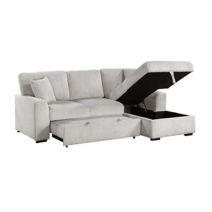 9633MNB*22LRC (2)2-Piece Sectional with Pull-out Bed and Right Chaise with Hidden Storage - 9633MNB*22LRC