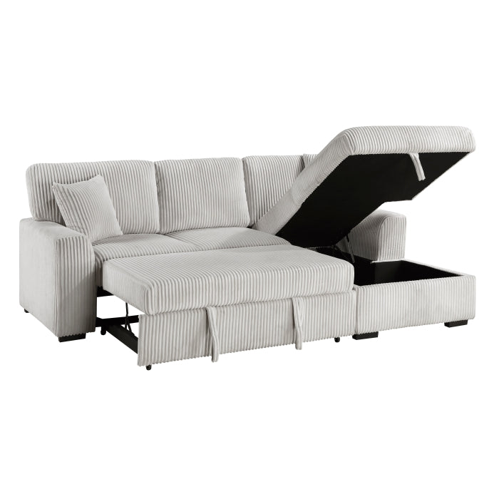 9633MNB*22LRC (2)2-Piece Sectional with Pull-out Bed and Right Chaise with Hidden Storage - 9633MNB*22LRC