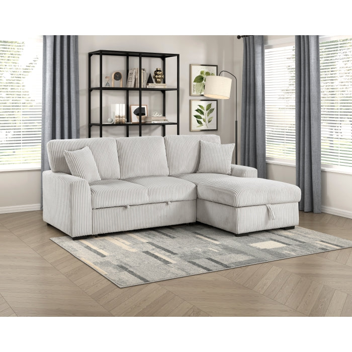 9633MNB*22LRC (2)2-Piece Sectional with Pull-out Bed and Right Chaise with Hidden Storage - 9633MNB*22LRC