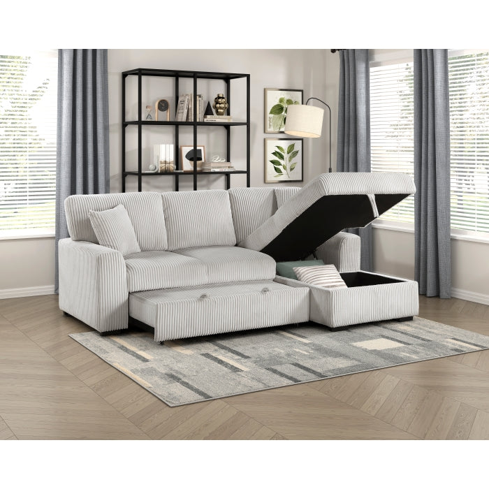 9633MNB*22LRC (2)2-Piece Sectional with Pull-out Bed and Right Chaise with Hidden Storage - 9633MNB*22LRC