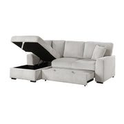 9633MNB*2LC2R (2)2-Piece Sectional with Pull-out Bed and Left Chaise with Hidden Storage - 9633MNB*2LC2R