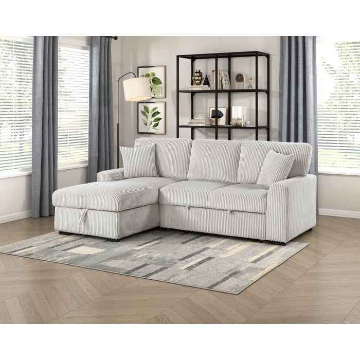 9633MNB*2LC2R (2)2-Piece Sectional with Pull-out Bed and Left Chaise with Hidden Storage - 9633MNB*2LC2R