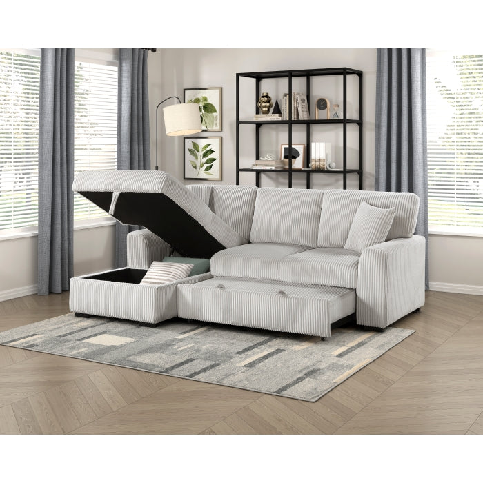 9633MNB*2LC2R (2)2-Piece Sectional with Pull-out Bed and Left Chaise with Hidden Storage - 9633MNB*2LC2R