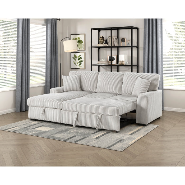 9633MNB*2LC2R (2)2-Piece Sectional with Pull-out Bed and Left Chaise with Hidden Storage - 9633MNB*2LC2R