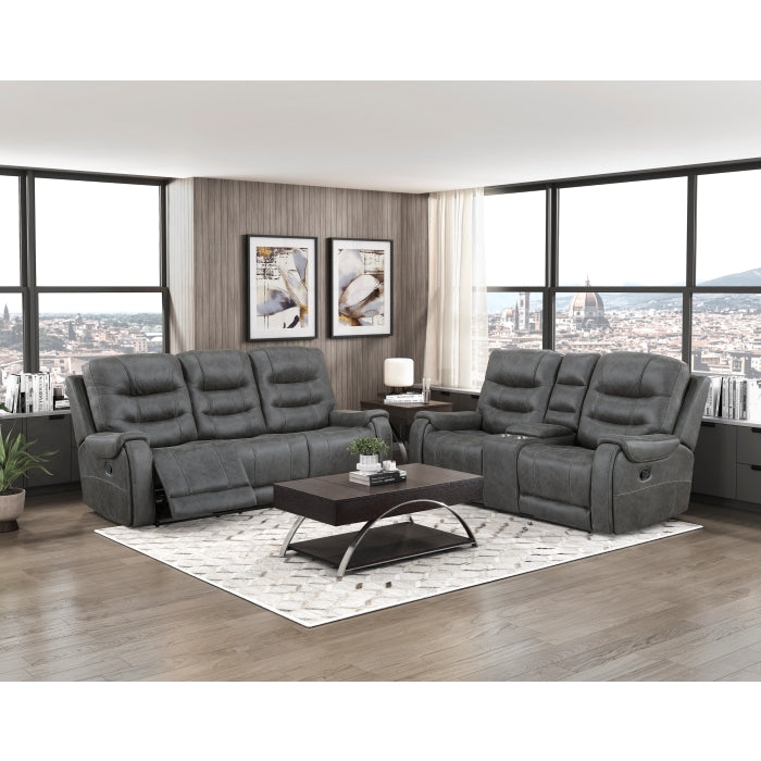 9634DGY-3 Double Reclining Sofa - 9634DGY-3