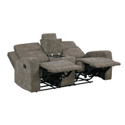 9635BR-2 Double Reclining Love Seat with Center Console - 9635BR-2