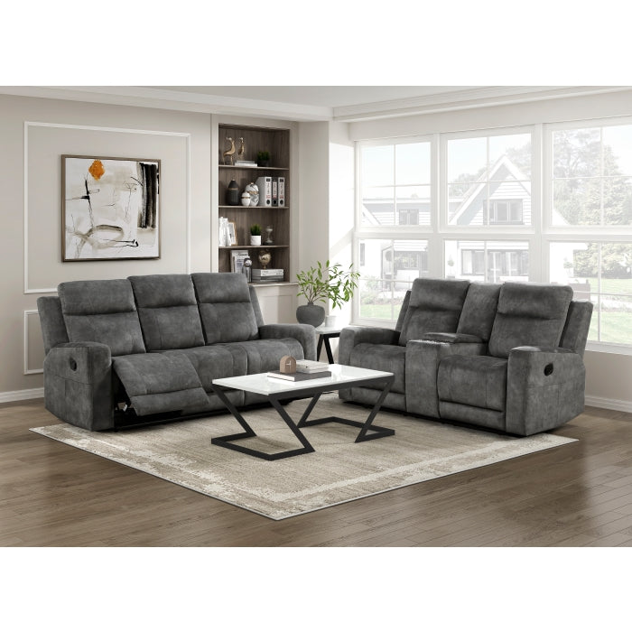9635DG-2 Double Reclining Love Seat with Center Console - 9635DG-2