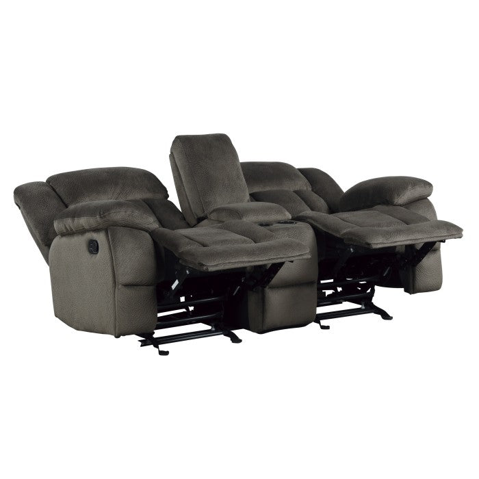 9636-2 Double Glider Reclining Love Seat with Center Console - 9636-2