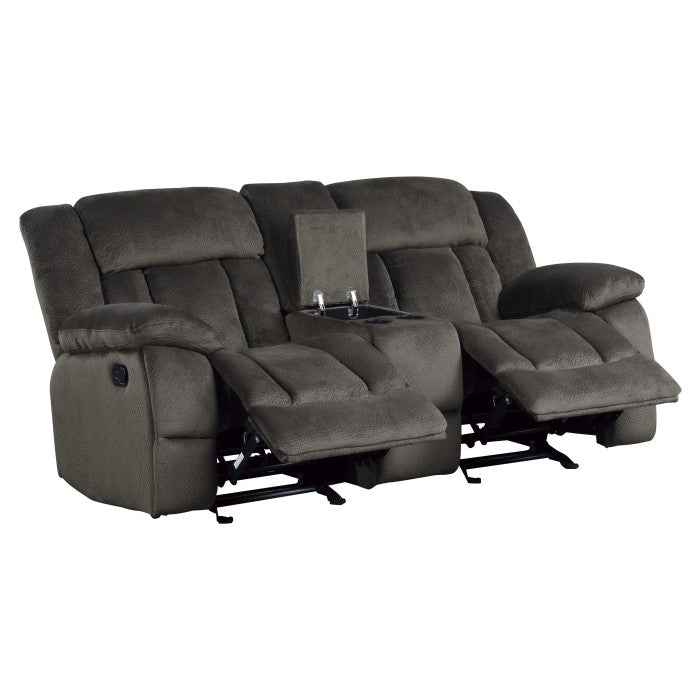 9636-2 Double Glider Reclining Love Seat with Center Console - 9636-2