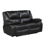 9639BK*2 2pc Set: Sofa, Love - 9639BK*2