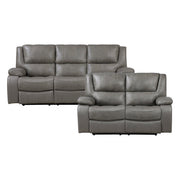 9639GY*2 2pc Set: Sofa, Love - 9639GY*2