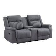 9646GY*2 2pc Set: Sofa, Love - 9646GY*2
