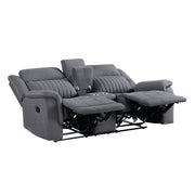 9646GY*2 2pc Set: Sofa, Love - 9646GY*2