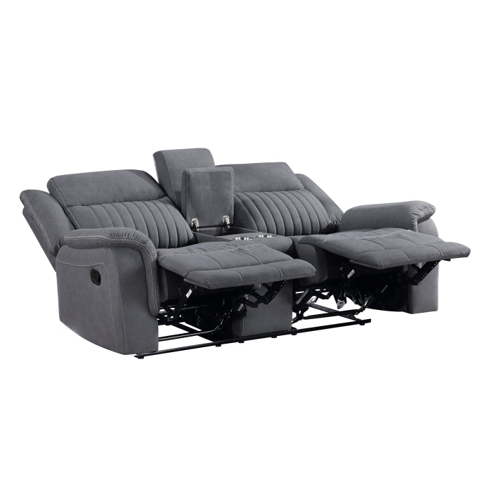 9646GY*2 2pc Set: Sofa, Love - 9646GY*2