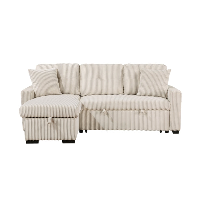 9649BE*SC (3)3-Piece Reversible Sectional with Pull-out Bed and Hidden Storage - 9649BE*SC