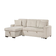 9649BE*SC (3)3-Piece Reversible Sectional with Pull-out Bed and Hidden Storage - 9649BE*SC