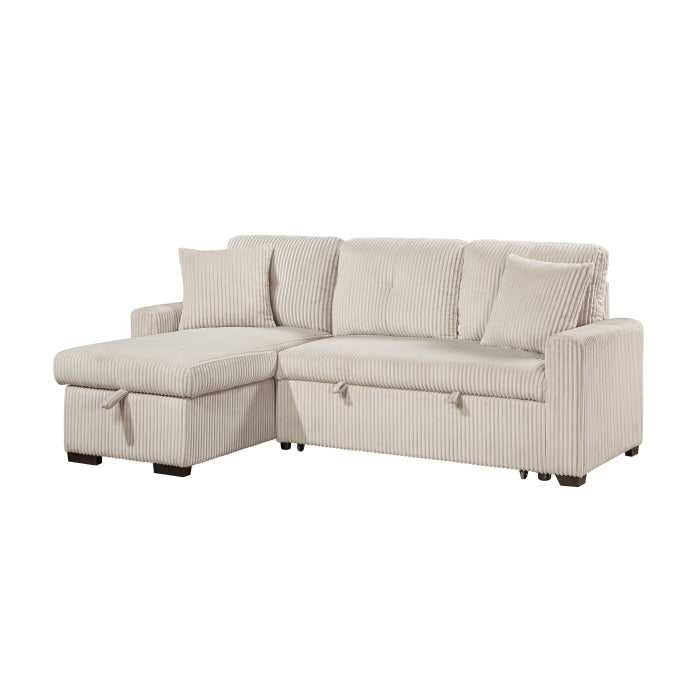 9649BE*SC (3)3-Piece Reversible Sectional with Pull-out Bed and Hidden Storage - 9649BE*SC