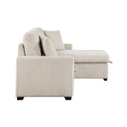 9649BE*SC (3)3-Piece Reversible Sectional with Pull-out Bed and Hidden Storage - 9649BE*SC